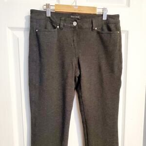 WH|BM Woman's Slim Leg charcoal gray dress pants trousers size 4R